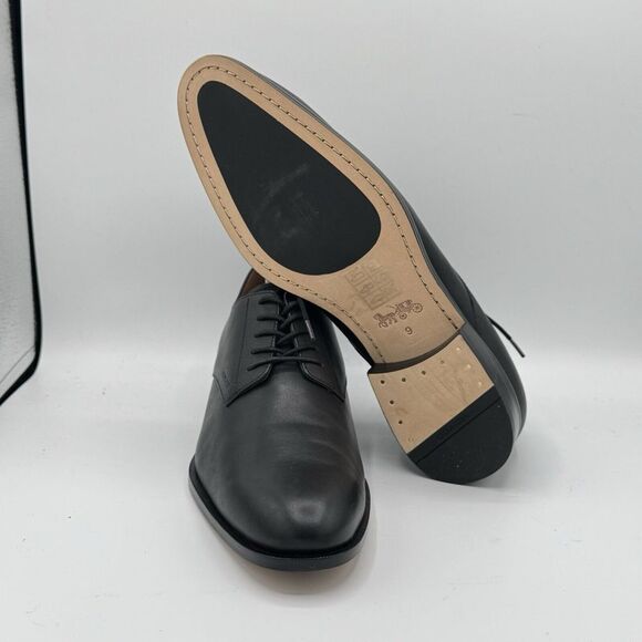 Men's Coach Sculpted C Derby Leather Slip On Loafer Shoes Black Size 9D - Picture 7 of 12